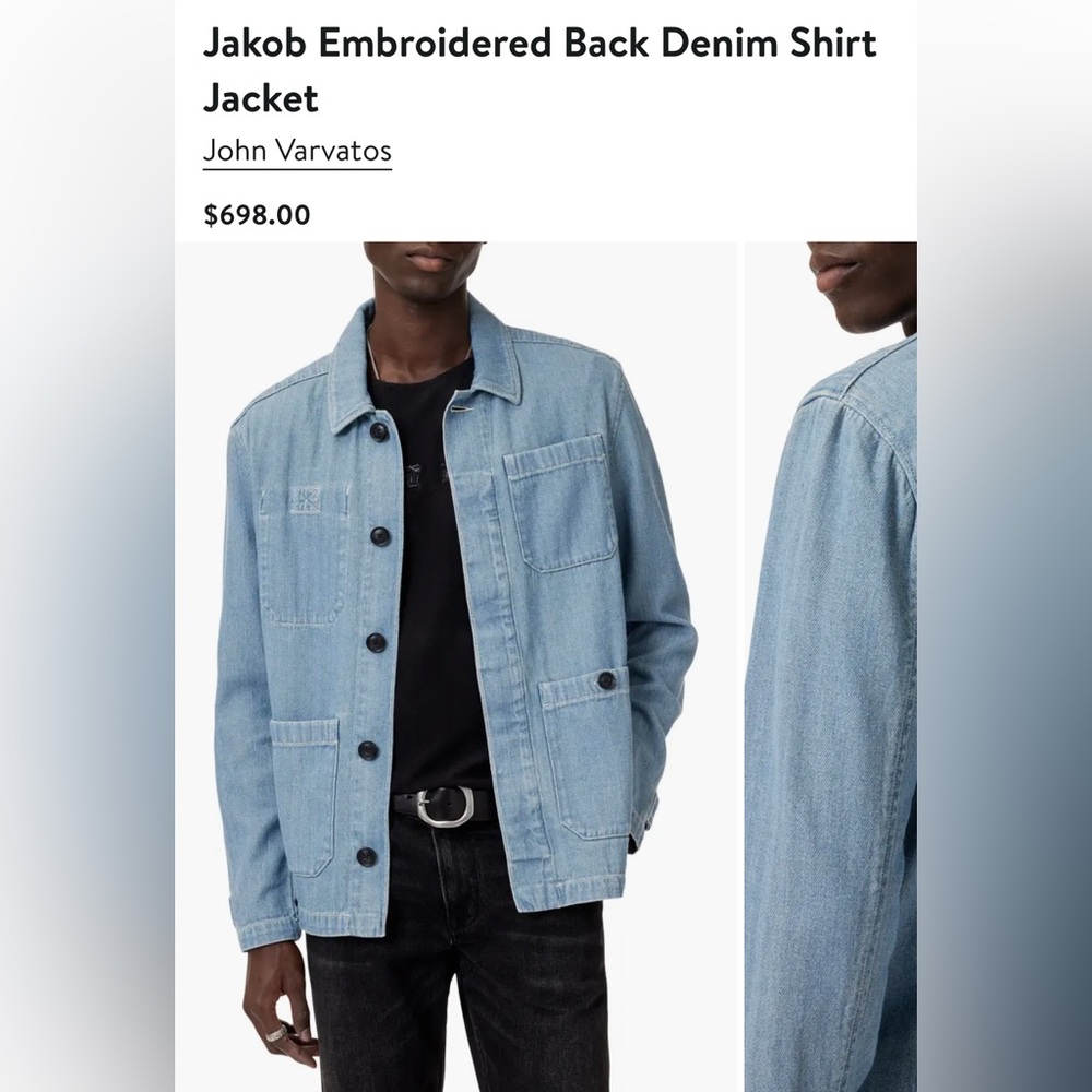CoverShot is Similar 
John Varvatos Denim Jacket